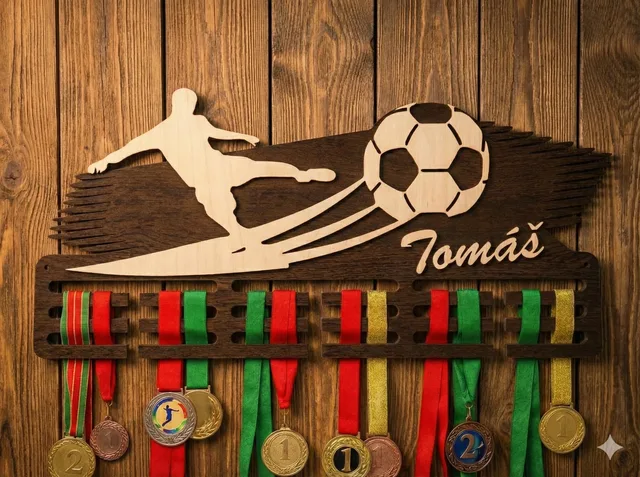 Věšák na medaile - fotbalista